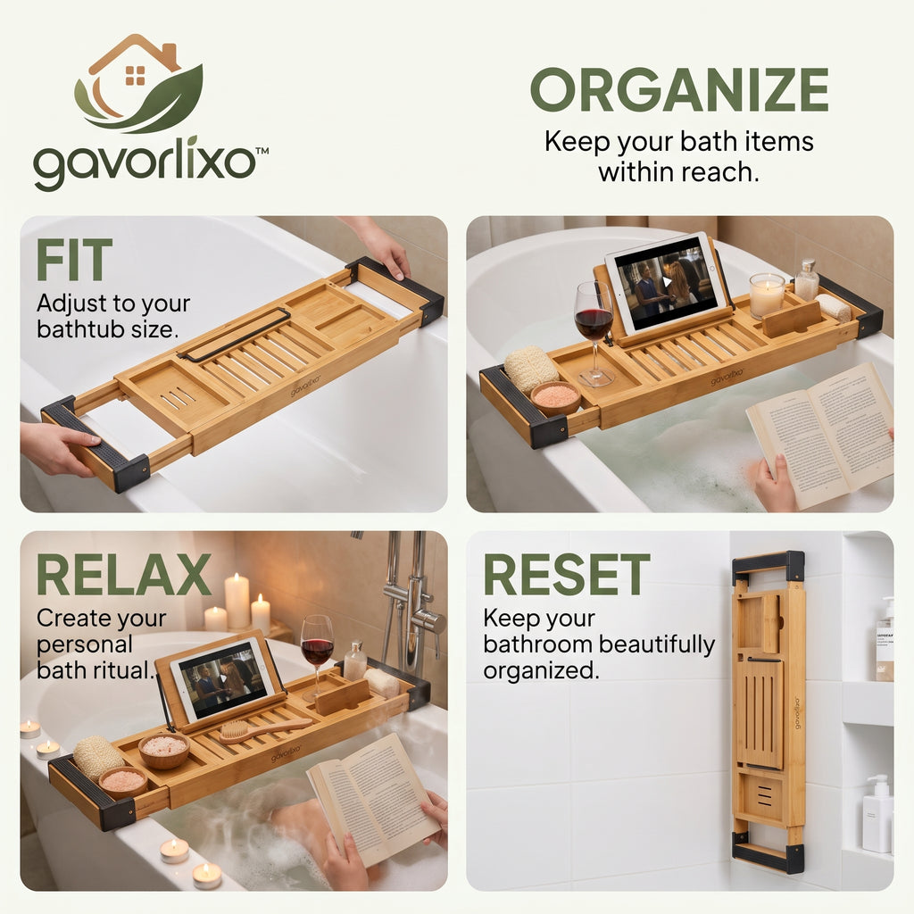 gavorlixo™ Elegant Bath Tray Organizer